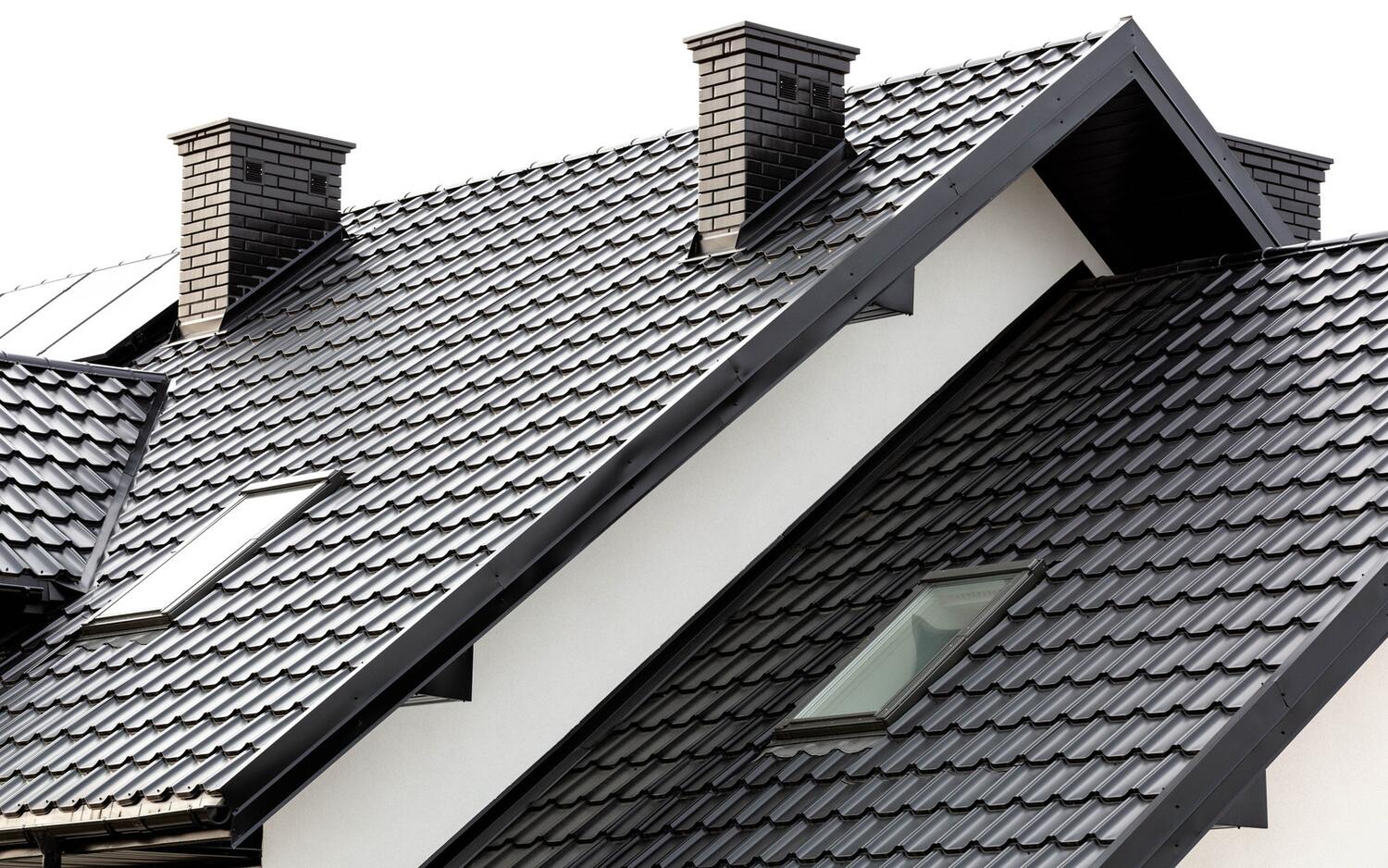 Newly installed asphalt shingle roof on a residential home